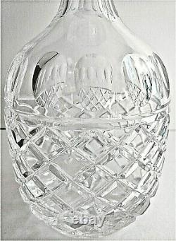 Gorgeous VINTAGE Cut Lead Crystal Decanter. PINEAPPLE BODY. STOPPER Pristine