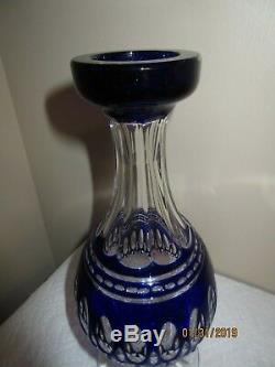 Gorgeous Waterford Clarendon Cobalt Cut-to=clear Decanter Excellent