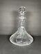 Gorham Crystal Clear Cut Ships Liquor Decanter Beautiful Approx 10x7 Stopper