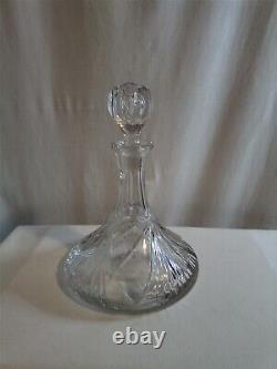 Gorham Crystal Cut Ships Decanter with stunning Stopper Beautiful Condition