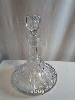 Gorham Crystal Cut Ships Decanter with stunning Stopper Beautiful Condition