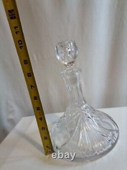 Gorham Crystal Cut Ships Decanter with stunning Stopper Beautiful Condition