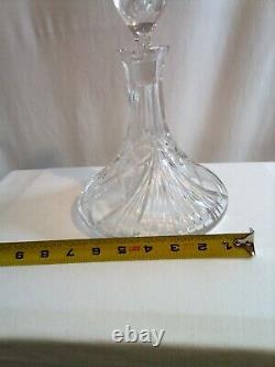 Gorham Crystal Cut Ships Decanter with stunning Stopper Beautiful Condition