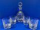 Gorham Spring Meadows Lead Crystal Decanter & Old Fashion Glass Set W Germany