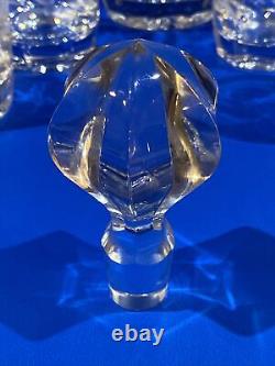 Gorham Spring Meadows Lead Crystal Decanter & Old Fashion Glass Set W Germany