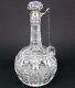 Gorham Sterling Silver Floral Repousse Mounted Cut Glass Claret Jug Decanter