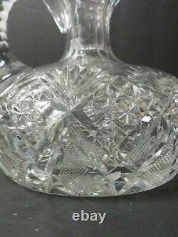 HAWKES American Brilliant Period Cut Glass Whiskey Decanter, c. 1900