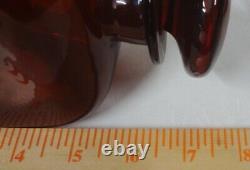 HTF 1880-1910 EGERMANN BOHEMIAN cranberry GRAVIC CUT GLASS 8 DECANTER-RARE FORM