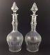Hawkes Crystal Garland And Floral Cut Antique Decanter Set Stopper Lot Decanters