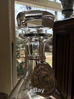 Hennessy Baccarat Cut Crystal Decanter / Handmade in France
