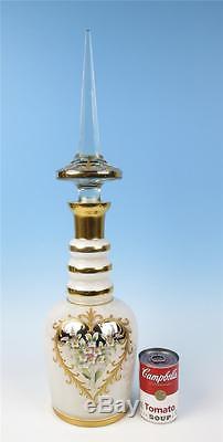 Huge 64cm Famosa LPW Encrusted Cut Glass Persian Decanter Palda Bohemian Islamic