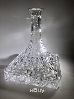 Huge ABP 13 Tall Heavy Crystal Decanter 8.5 Base 9+ LBS Mint Condition