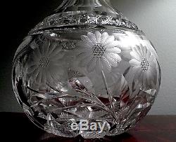 Huge American Brilliant Cut Glass Decanter-Exceptionally High Quality Blank