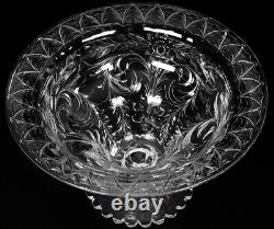Huge Rare Antique Hawkes 13 Rock Crystal Oversized Abp Cut Glass Center Bowl