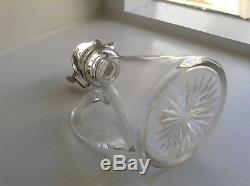 Hukin & Heath Cut Glass And Solid Silver Whiskey Noggin Decanter c1917-18