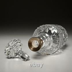 ISRAEL FREEMAN & SON 1978 CUT CRYSTAL DECANTER With STERLING SILVER MOUNT, 11