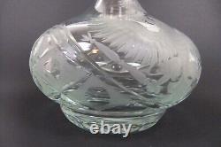 Imperial Russian Coat of Arms Cut Etched Crystal Glass Decanter Carafe