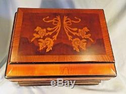 Inlaid Decanter Cabinet/Tantalus Complete With Glasses