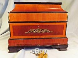 Inlaid Decanter Cabinet/Tantalus Complete With Glasses