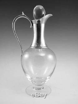 J A CAMPBELL JAC Silver and Crystal Chalice Claret Jug / Decanter 12