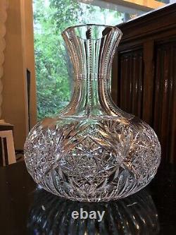 J. Hoare American Brilliant Period Cut Glass Hindoo 7 1/4 Carafe c. 1870-90