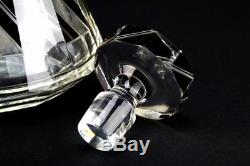 Karl Palda Cut Glass Whisky Decanter Black Pyramid Crystal Geometric Medium Vint