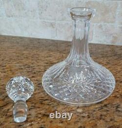Large 10.25 Elizabeth II Waterford Cut Glass Lismore Ship's Decanter