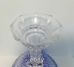 Large AJKA Clarendon Cased Cobalt Blue Cut to Clear Centerpiece Bowl 13 1/2