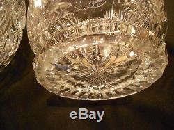 Large Cut Glass Decanters Matching Pair