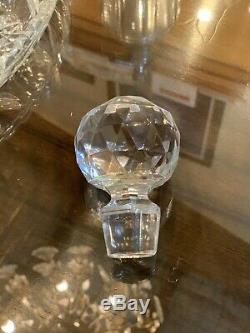 Large Diamond Cut Vintage Crystal DeCanter