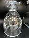 Large Lalique Crystal Decanter With Cut Diamond Leaf Cut Design 7 Like Lille