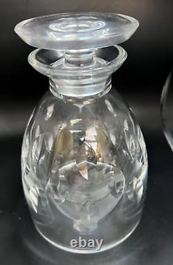 Large Lalique Crystal Decanter with Cut Diamond Leaf Cut Design 7 Like Lille