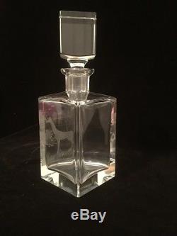 Large Vintage Queen Lace Decanter withHand-cut Giraffe Design