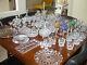 Large Set Clear Cut Crystal Nachtmann Traube Decanters, Glasses, Platters Read