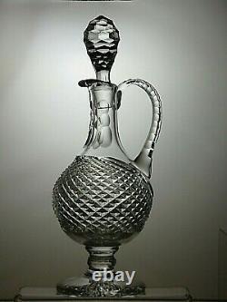 Lead Crystal Master Cutter Claret Decanter Jug 14 1/8 Tall