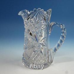 Libbey American Brilliant Period Cut Glass Miniature Water Pitcher 4¼ inches