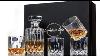 Lighten Life 5 Piece Whiskey Decanter Set Crystal Whiskey Decanter With 4 Glasses