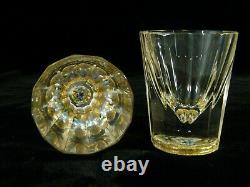 Lot of 2 Zwischengoldglas Shot Glasses Bohemian/Austrian Cut Crystal withFlowers