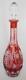 Lovely Nachtmann Traube Cut-to-clear Cranberry Ruby Tall Decanter W Grape Motif