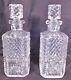 Lovely Pair Of Waterford Cut Crystal Whiskey Decanter Pattern 8623678 Ireland