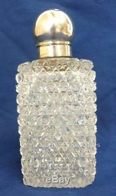 MAPPIN & WEBB (JNM) Cut Glass & SILVER Scent Decanter 1885