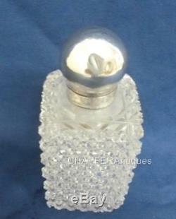 MAPPIN & WEBB (JNM) Cut Glass & SILVER Scent Decanter 1885