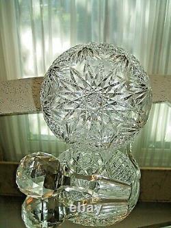 Magnificent American Brilliant Period Cut Glass Claret Wine Decanter