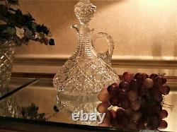 Magnificent American Brilliant Period Cut Glass Oval Whiskey Decanter