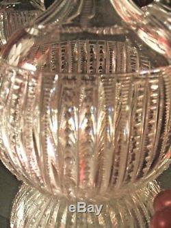 Magnificent Antique ABP American Brilliant Cut Glass Oval Decanter