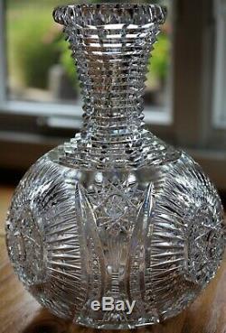 Magnificent Antique American Brilliant Cut Glass Crystal Abp Carafe Decanter