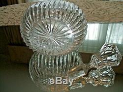 Magnificent Antique Prisim Cut ABP American Brilliant Cut Glass Oval Decanter