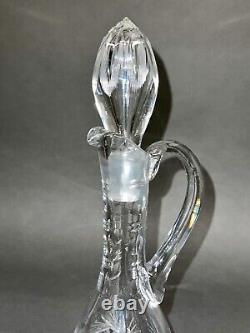 Marvelous Vintage Wine/ Liquor Decanter Crystal Cut Glass Bottle with Stopper