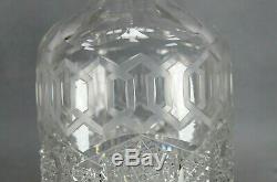 Meriden Alhambra ABP American Brilliant Cut Crystal Whiskey Bottle / Decanter