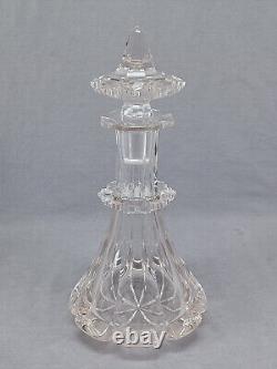 Mid 19th Century Bohemian Biedermeier Period Hand Blown Cut Glass Decanter B